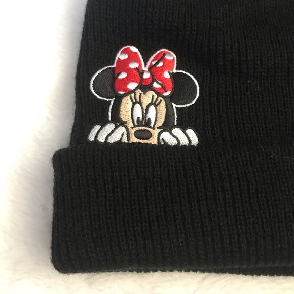 NWT NEFF Minnie Disney black peek beanie hat cap - Picture 3 of 8